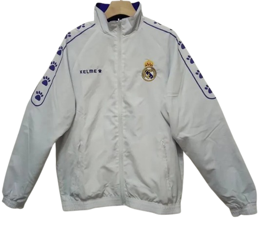 24-25 Real Madrid White & Blue Double Sided Windbreaker