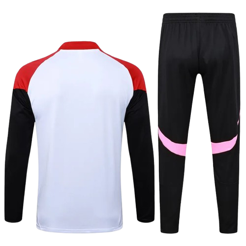 25-26 Arsenal White Half Pull Tracksuit