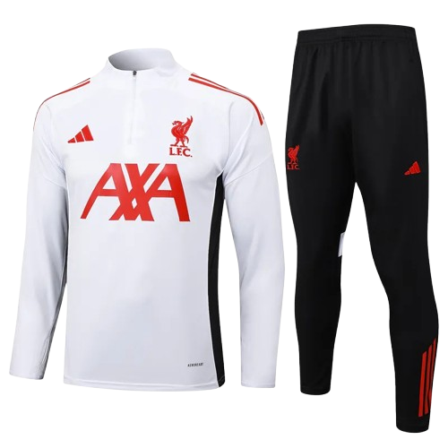25-26 Liverpool White Half Pull Tracksuit
