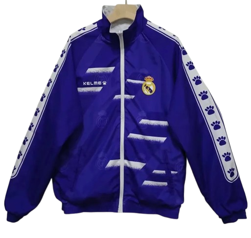 24-25 Real Madrid White & Blue Double Sided Windbreaker