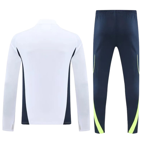 25-26 Real Madrid White Half Pull Tracksuit