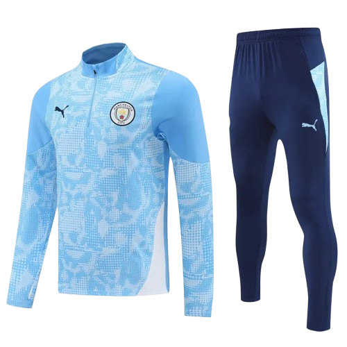 25-26 Man City Light Blue Half Pull Tracksuit