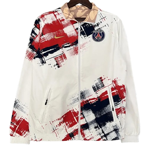 2024 PSG White & Beige Double Sided Windbreaker