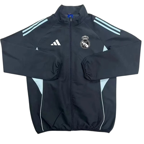 25-26 Real Madrid Black Windbreaker