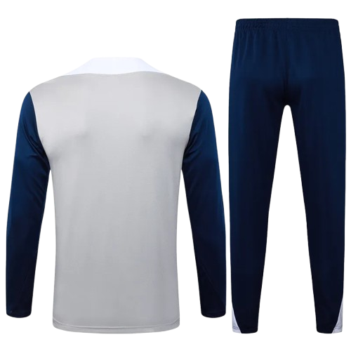 25-26 Tottenham Light Gray Half Pull Tracksuit