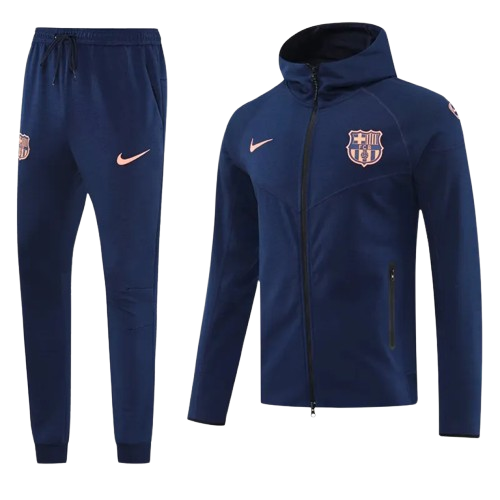 25-26 Barcelona Royal Blue Hoodie Jacket Tracksuit