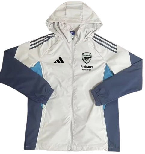 25-26 Arsenal White Windbreaker