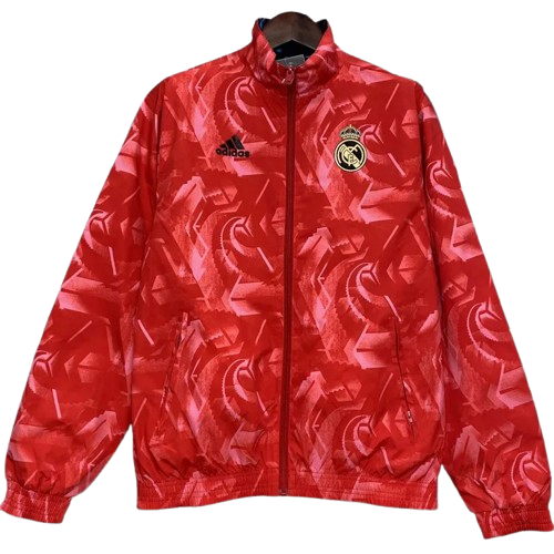24-25 Real Madrid Red & Black Double Sided Windbreaker